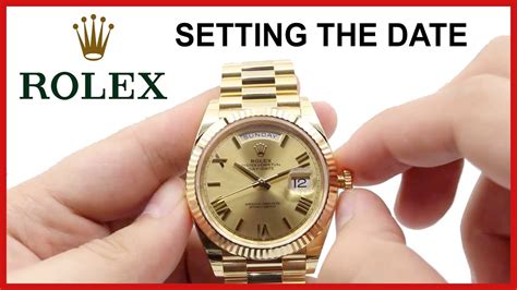 how to change date on a rolex watch|rolex setting date and time.